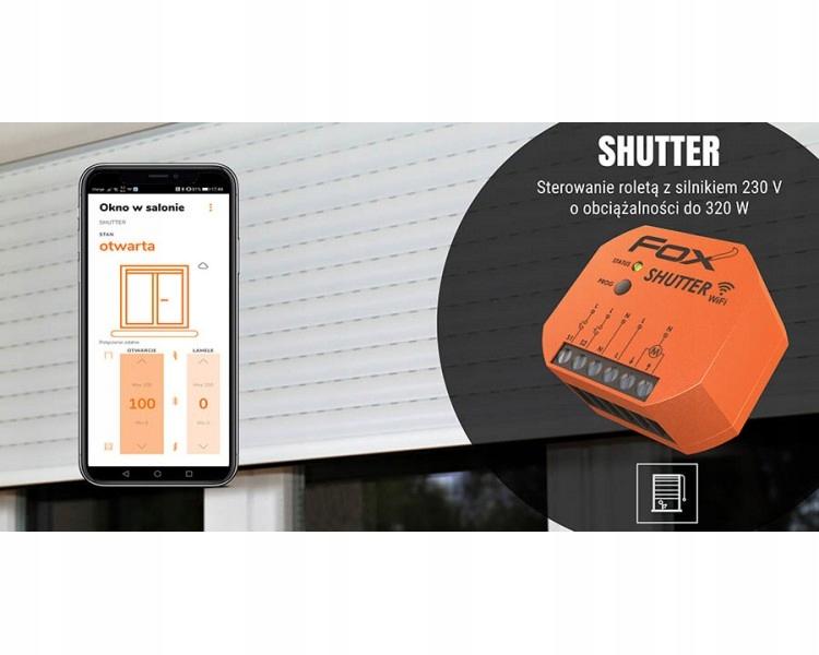 F&F DOPUSZKOWY STEROWNIK ROLET Wi-Fi Z SILNIKIEM 230V SHUTTER FOX