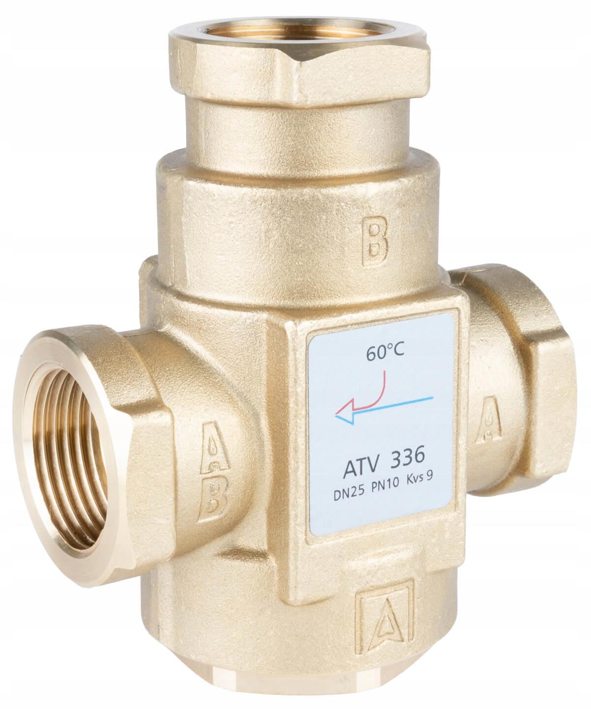 AFRISO Zawór temperaturowy ATV 336, DN25, Rp 1 cal, kvs 9, 60°C