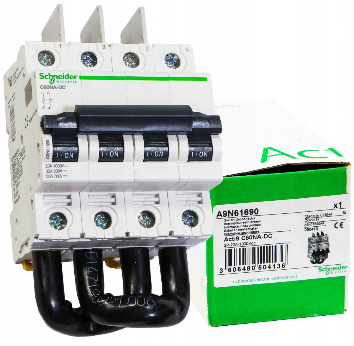 SCHNEIDER ELECTRIC Rozłącznik DC C60NA-DC-50 50A 2-biegunowy 1000VDC
