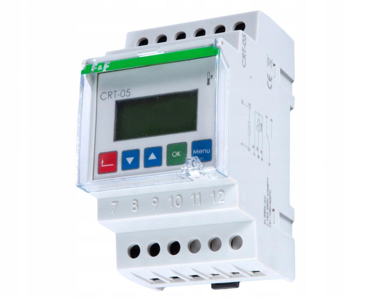 Regulator temperatury CRT-05 zakres temperatur -100-400°C montaż na szynie