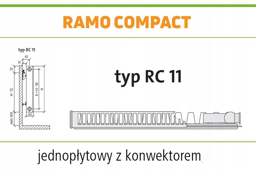 PURMO RAMO RC11 300x800 C 11 DEKORACYJNY Boczny