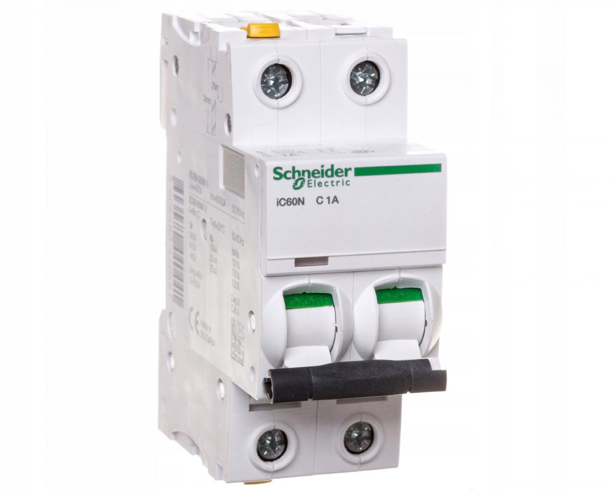 SCHNEIDER ELECTRIC IC60N 2P 1A C wyłącznik nadprądowy