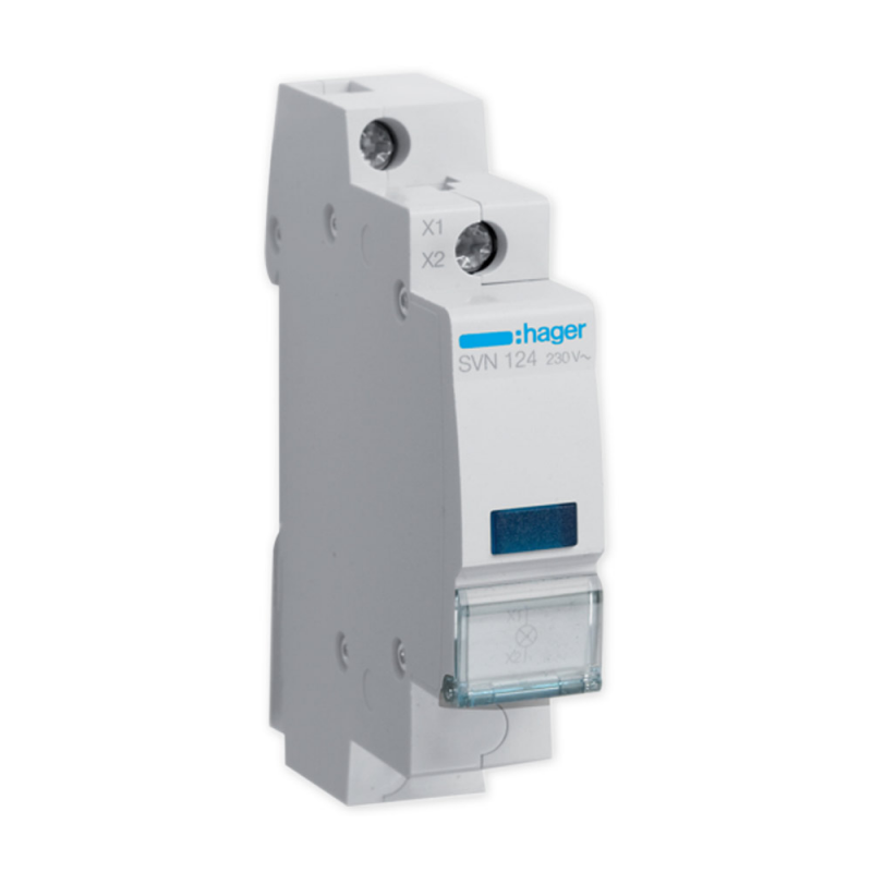 HAGER Lampka sygnalizacyjna, niebieska 230V AC