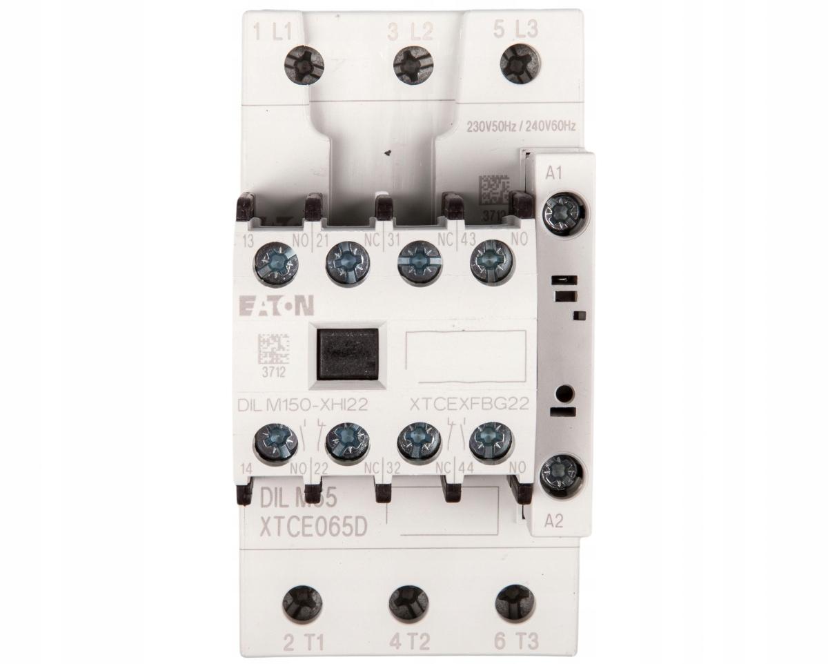 EATON Stycznik mocy, I=65A [AC-3] 2Z 2R DILM65-22(230V50HZ,240V60HZ)