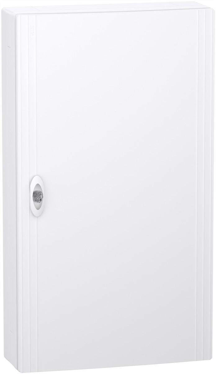 Obudowa PrismaSeT XS PSXS-4-18-NT-B, natynkowa, drzwi białe, 4 rzędy, 18 mo