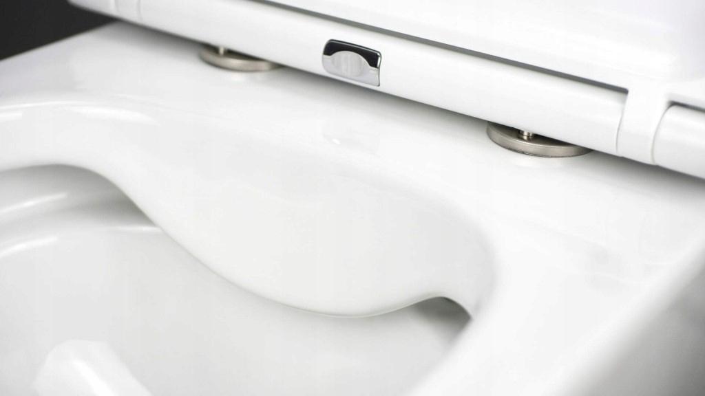 DEANTE Miska WC wisząca bezkolierzowa Round + deska