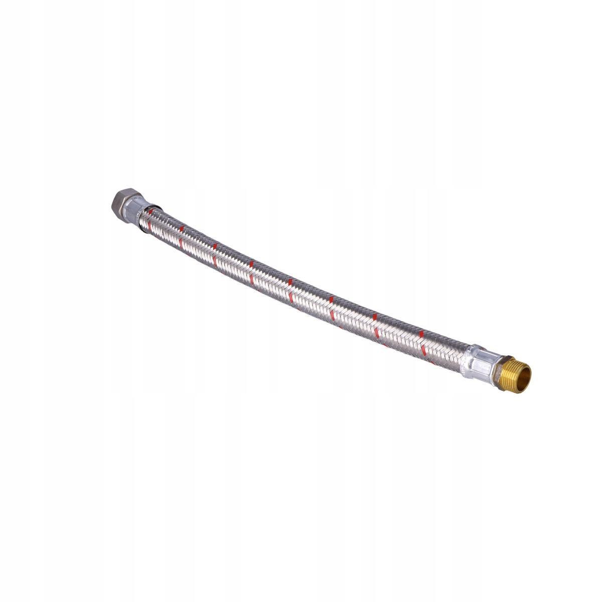 Wąż w oplocie 10bar,L=50 cm,3/4 gwint wewnętrzny / gwint zewnętrzny nierdz