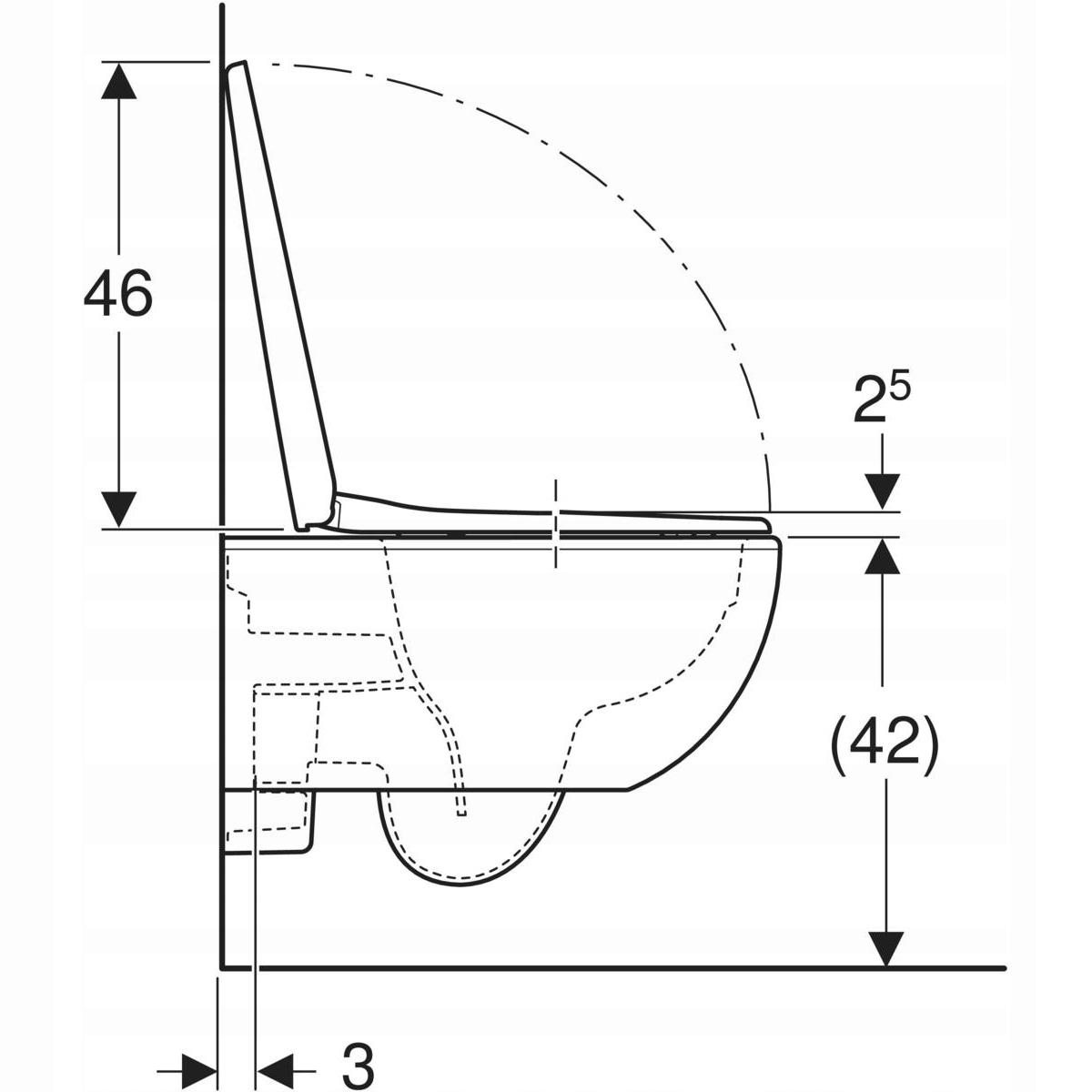 GEBERIT Miska wisząca WC Selnova Premium z deską sedesową wolne opadanie