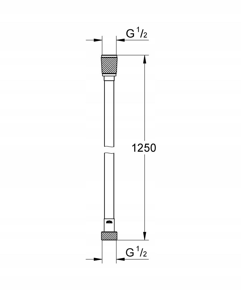 Silverflex Wąż prysznicowy, hard graphite, 1250 mm, wytrzymałość na rozciąg