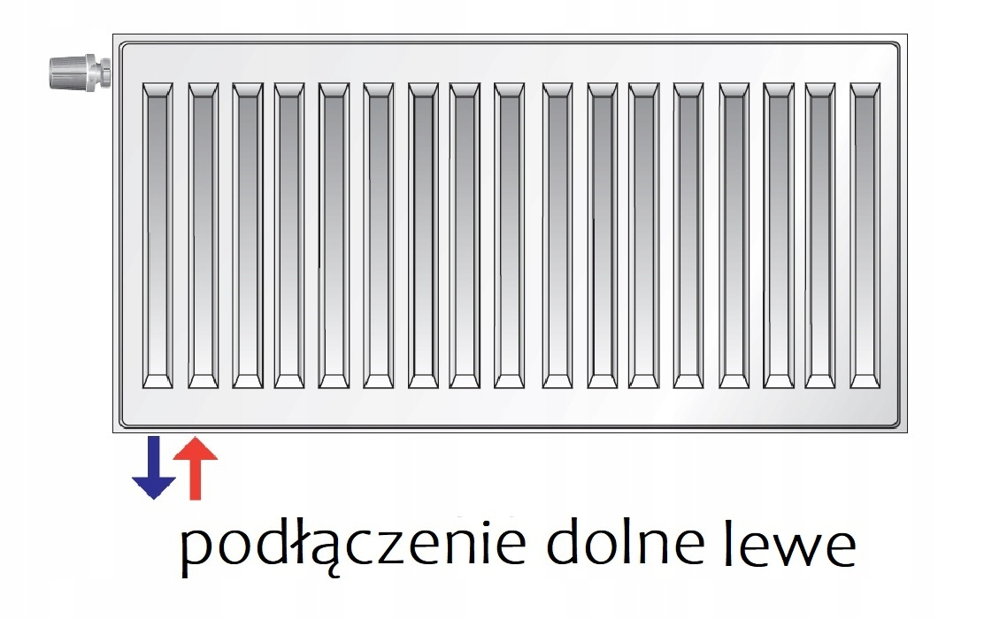 Grzejnik PURMO V 11 600x900 dolny LEWY ANTRACYT