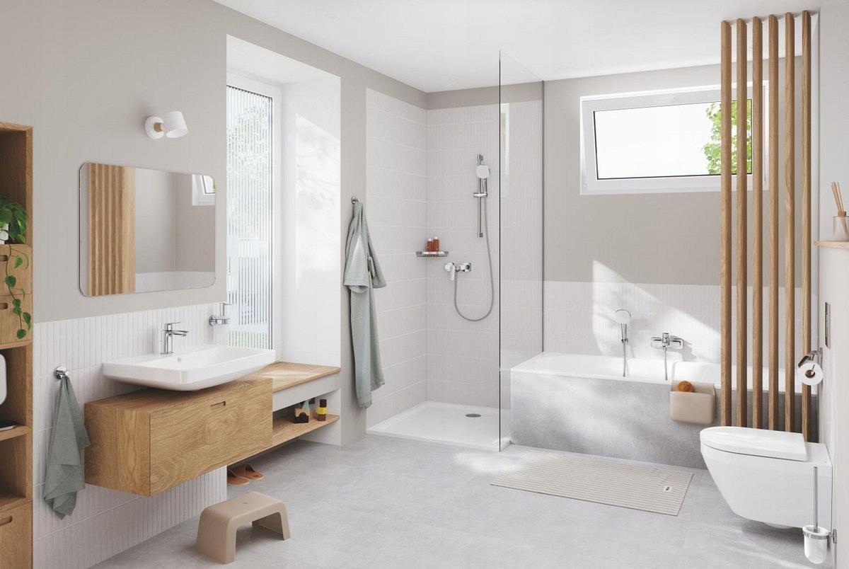 Bateria prysznicowa naścienna GROHE EUROECO chrom