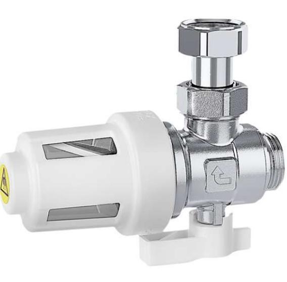 Caleffi XS - urządzenie filtrujące z magnesem do montażu pod kotłem