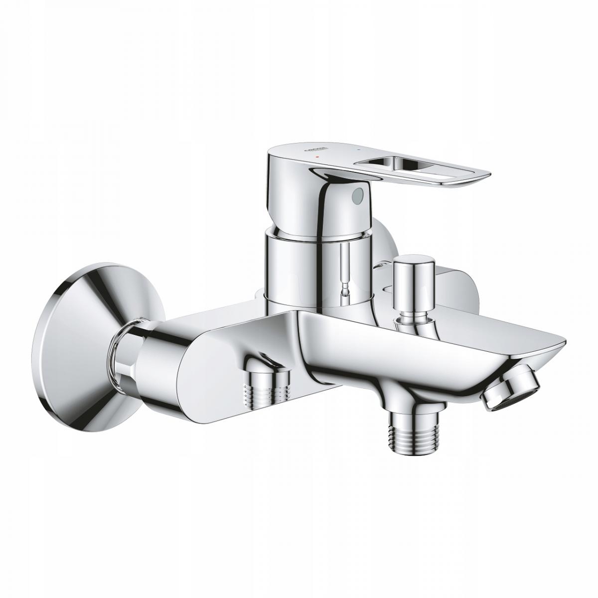Bateria wannowa ścienna GROHE BauLoop 1-uchwyt. 2-otworowa mosiężna chrom