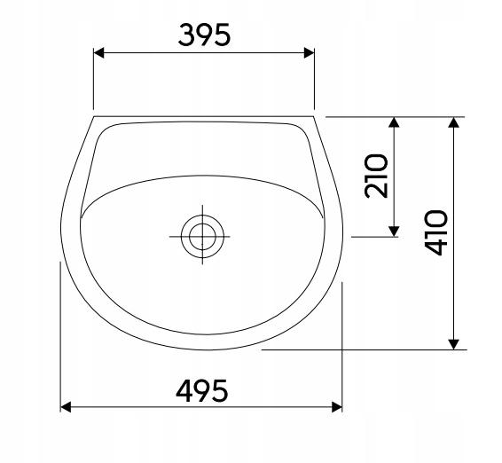 KOŁO Umywalka GEBERIT Idol wisząca z przelewem 500 x 410 mm biała