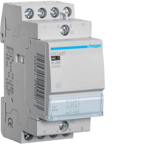 HAGER Stycznik 24VAC 2NO+2NC 25A AC-7a/b