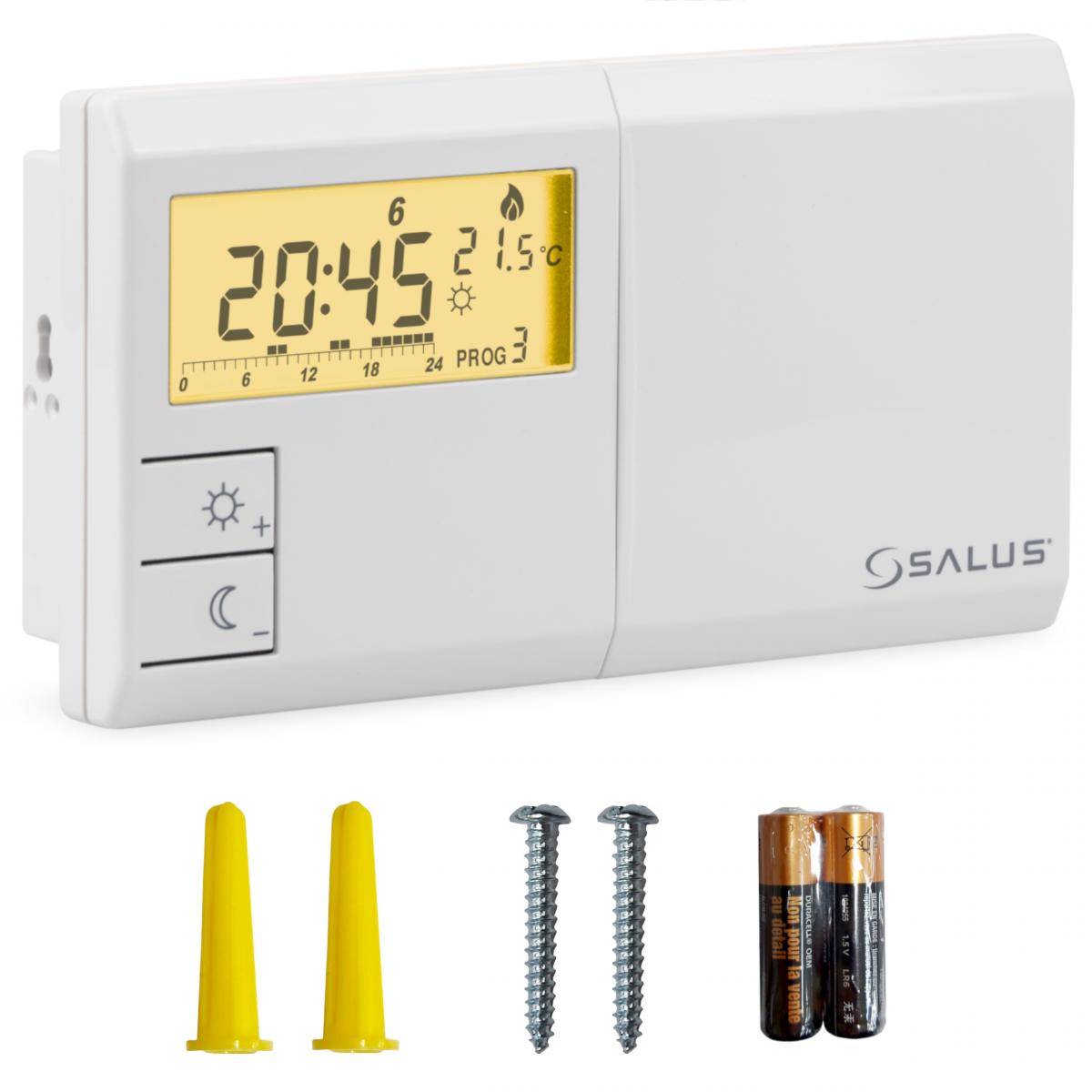 Salus przewodowy, natynkowy elektroniczny termostat 091FLv2, tygodniowy