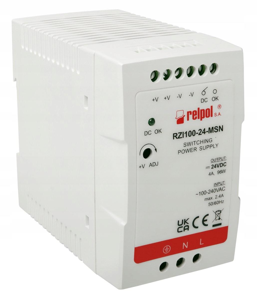 RELPOL Zasilacz impulsowy 96 W, 24 V DC RZI100-24-MSN