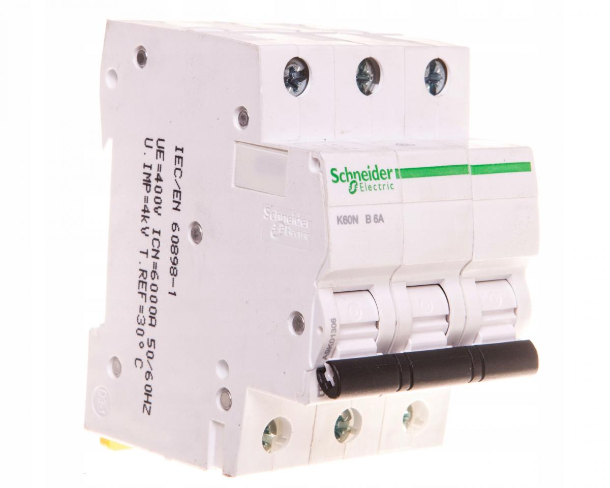 SCHNEIDER ELECTRIC Wyłącznik nadprądowy K60N-B6-3 B 6A 3-biegunowy