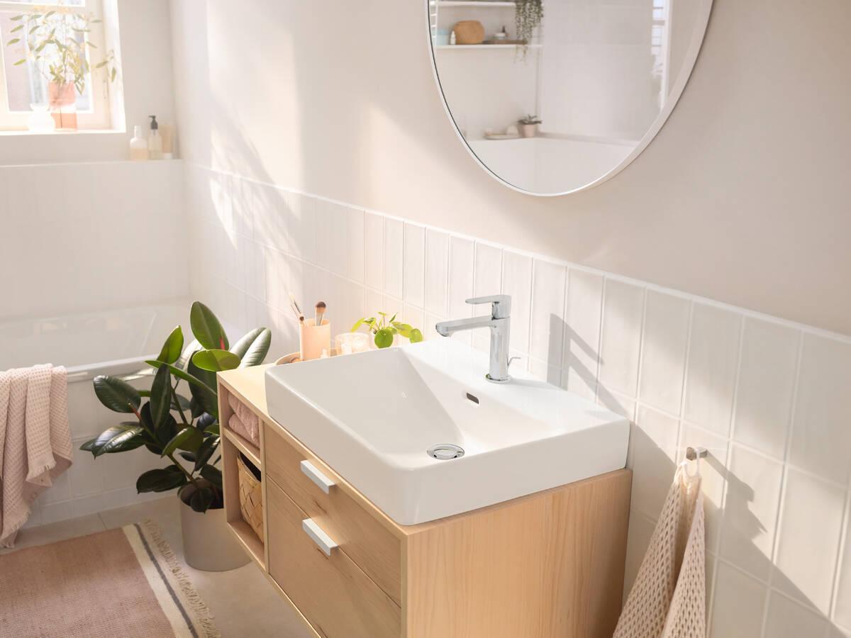 Bateria umywalkowa stojąca HANSGROHE REBRIS S 110 1uchw 1-otw czarna matowa