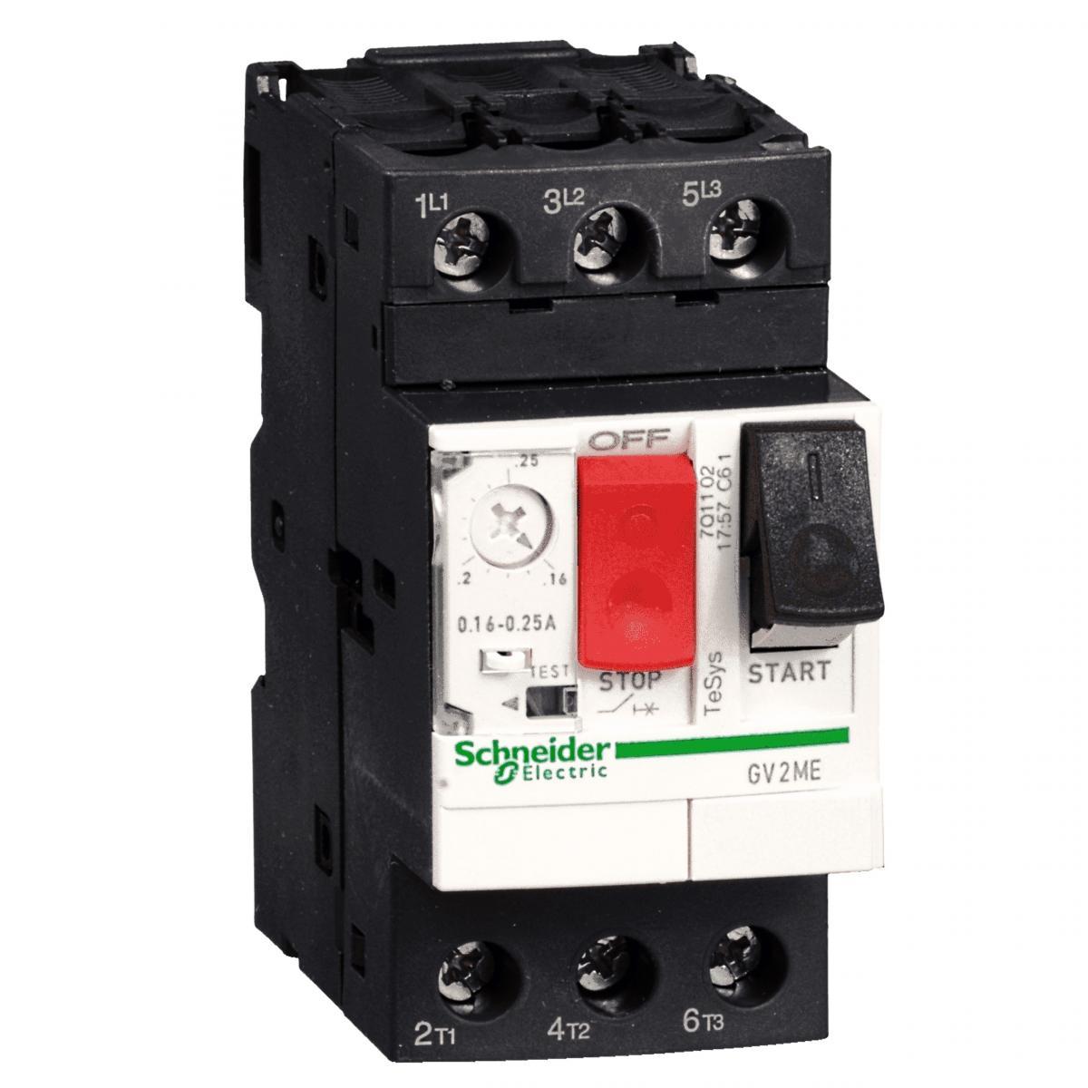 SCHNEIDER ELECTRIC Wyłącznik silnikowy GV2ME..AP 1-1,6A zaciski skrzynkowe