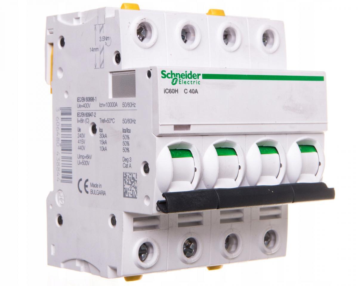 SCHNEIDER ELECTRIC Wyłącznik nadprądowy iC60H-C40-4 C 40A 4-biegunowy