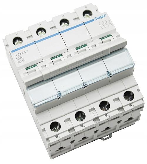 HAGER Modułowy rozłącznik izolacyjny 4P 40A 400VAC