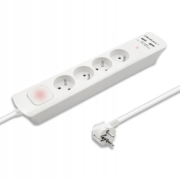 QOLTEC Listwa antyprzepięciowa Quick Switch 4 gniazd 2.5m