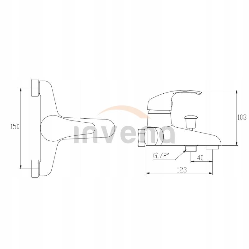 Bateria wannowa INVENA  MITRIS    48h