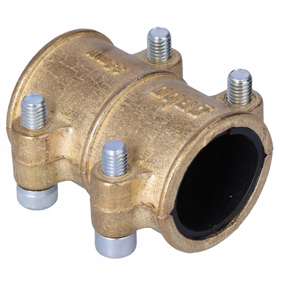 Dwudzielna mosiężna obejma naprawcza MD 35mm