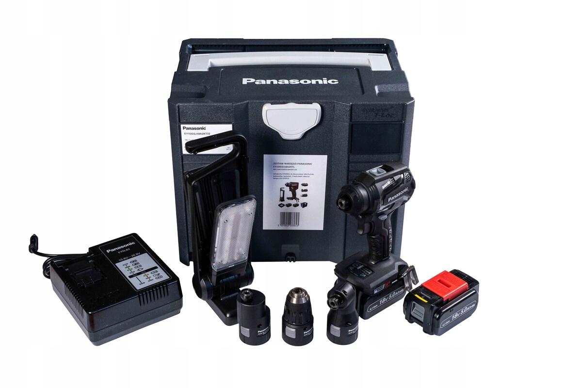 Kompaktowa i lekka wiertarko-wkrętarka 18V Panasonic EY1DD2 w systainerze,