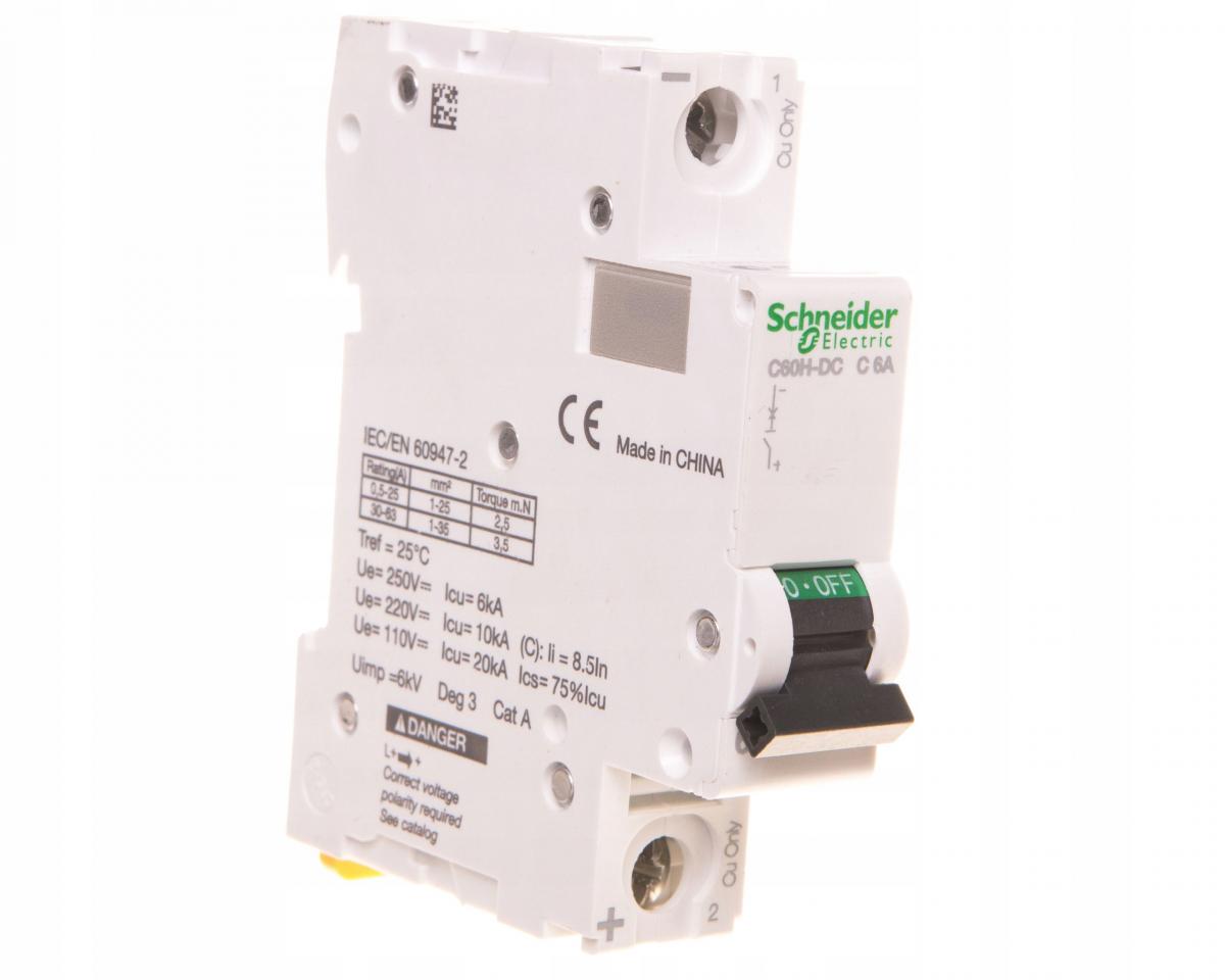 SCHNEIDER ELECTRIC Wyłącznik nadprądowy C60H-DC-C6-1 C 6A 1-biegunowy