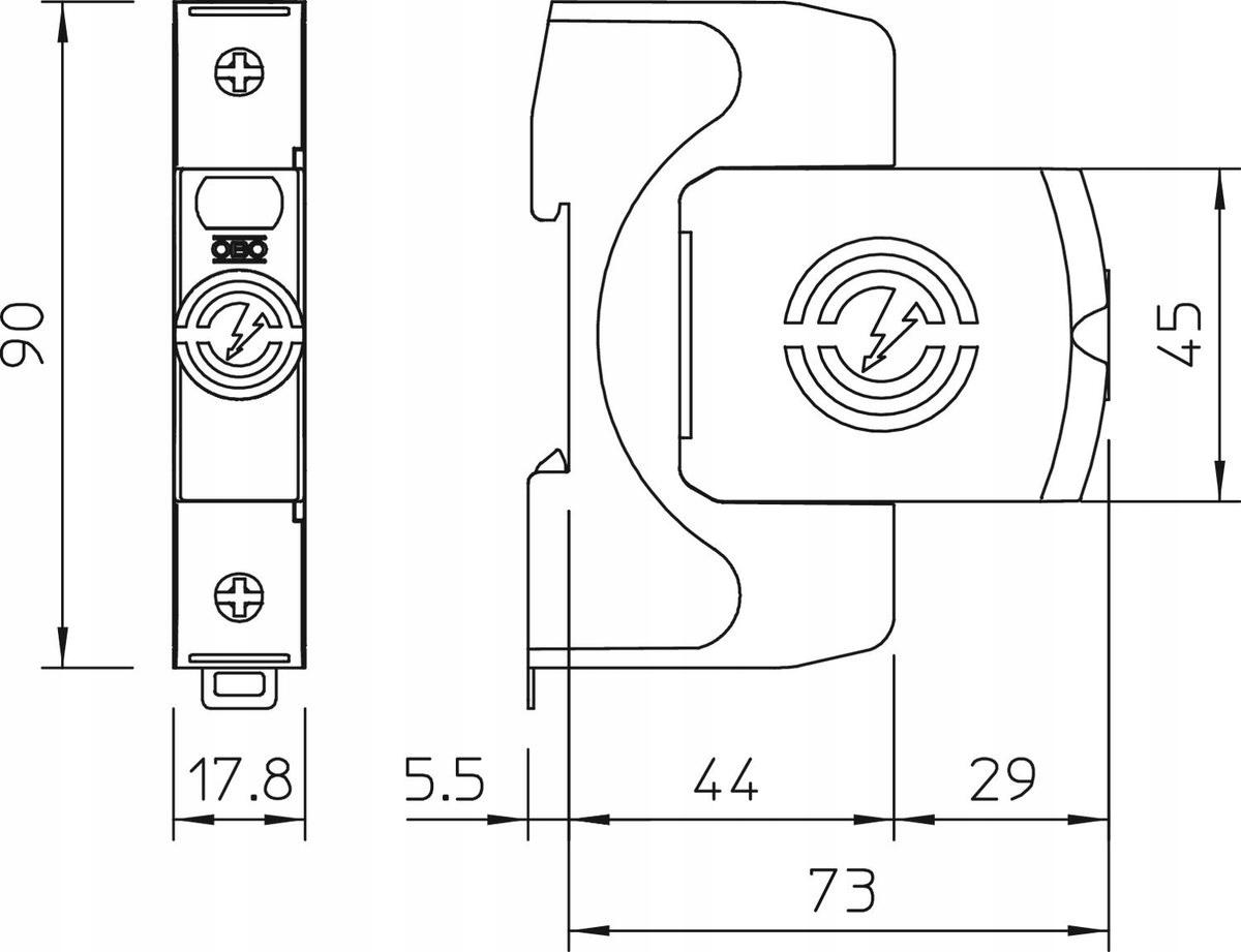 OBO BETTERMANN Ogranicznik przepięć, 1p Typ 1+2 (kl. B+C) typ V50-1-280