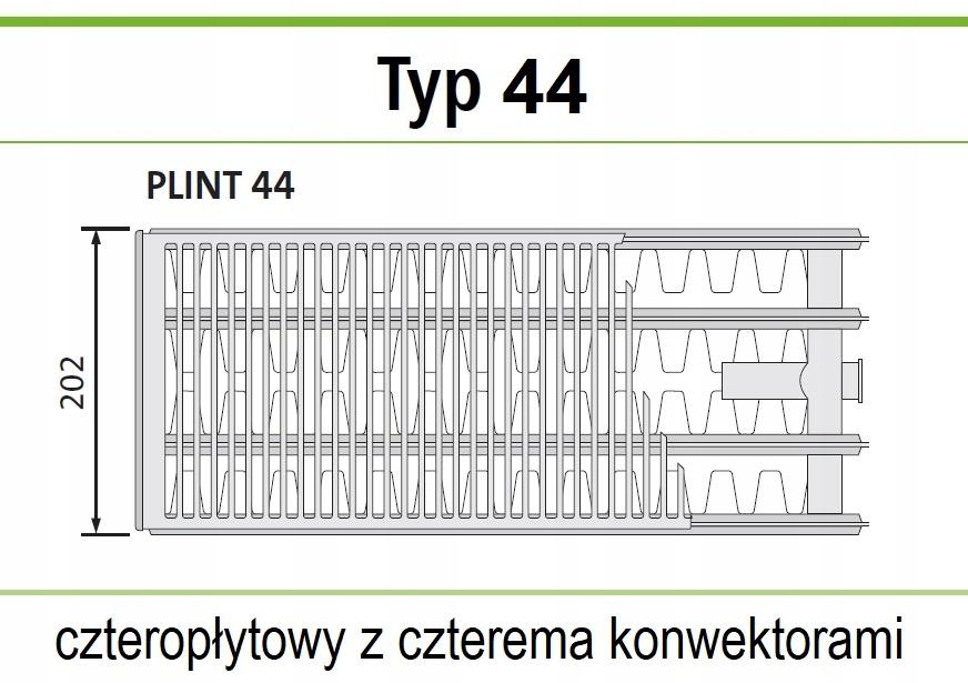 PURMO CV44 200x900 V 44 dolny PLINT 9005 CZARNY