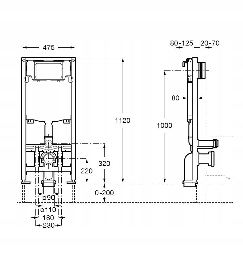 DUPLO WC ONE stelaż podtynkowy