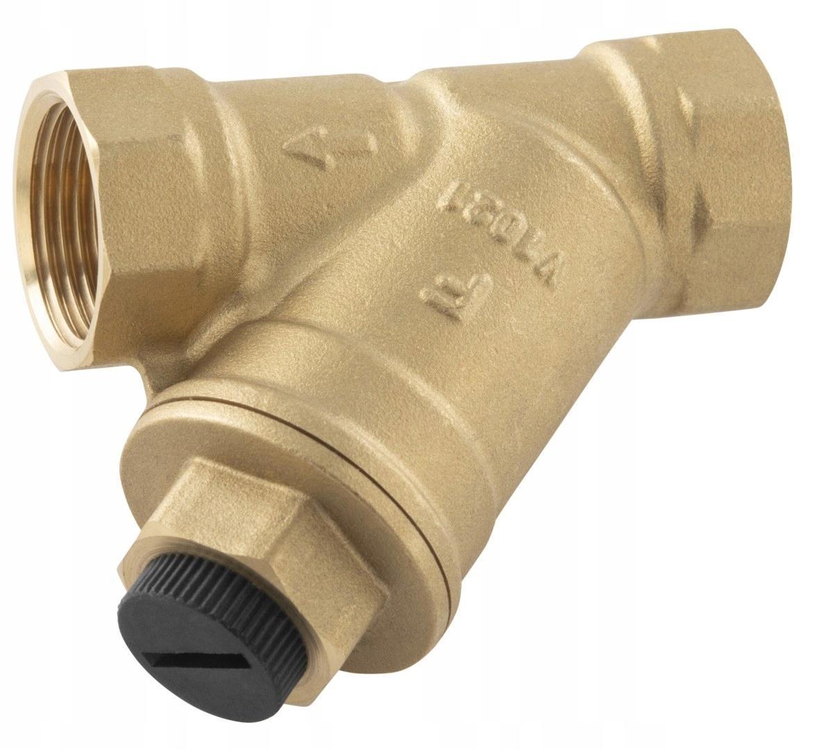 Filtr skośny siatkowy z magnesem, nakrętno-nakrętny, DN25, G1