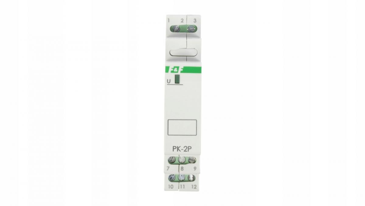 F&F Przekaźnik elektromagnetyczny PK-2P 230V AC, styk: 2P I=2x8A, 1 moduł