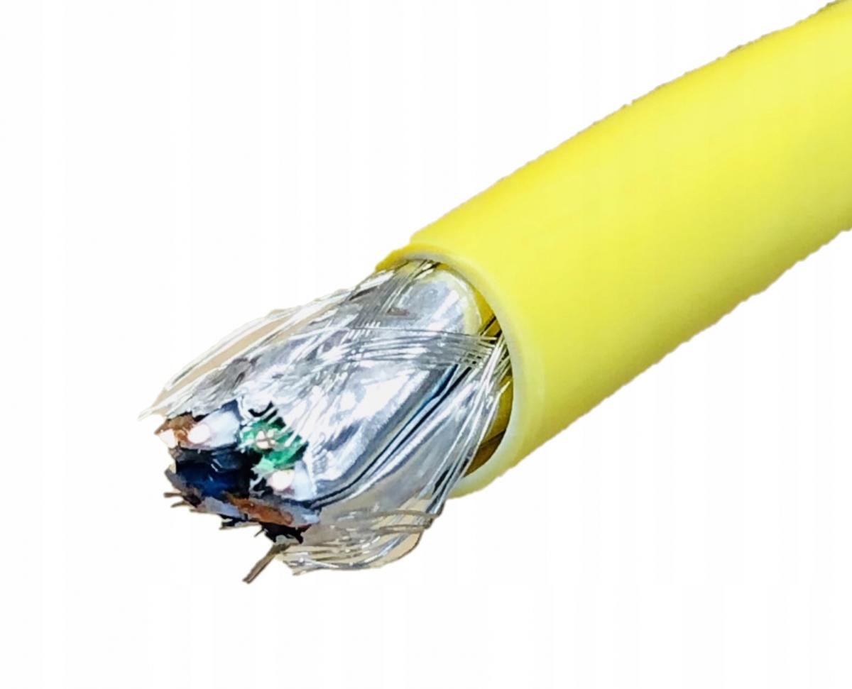 Kabel instalacyjny DIGITUS kat.7A, S/FTP, Dca, AWG 22/1, LSOH, 500m, żółty,