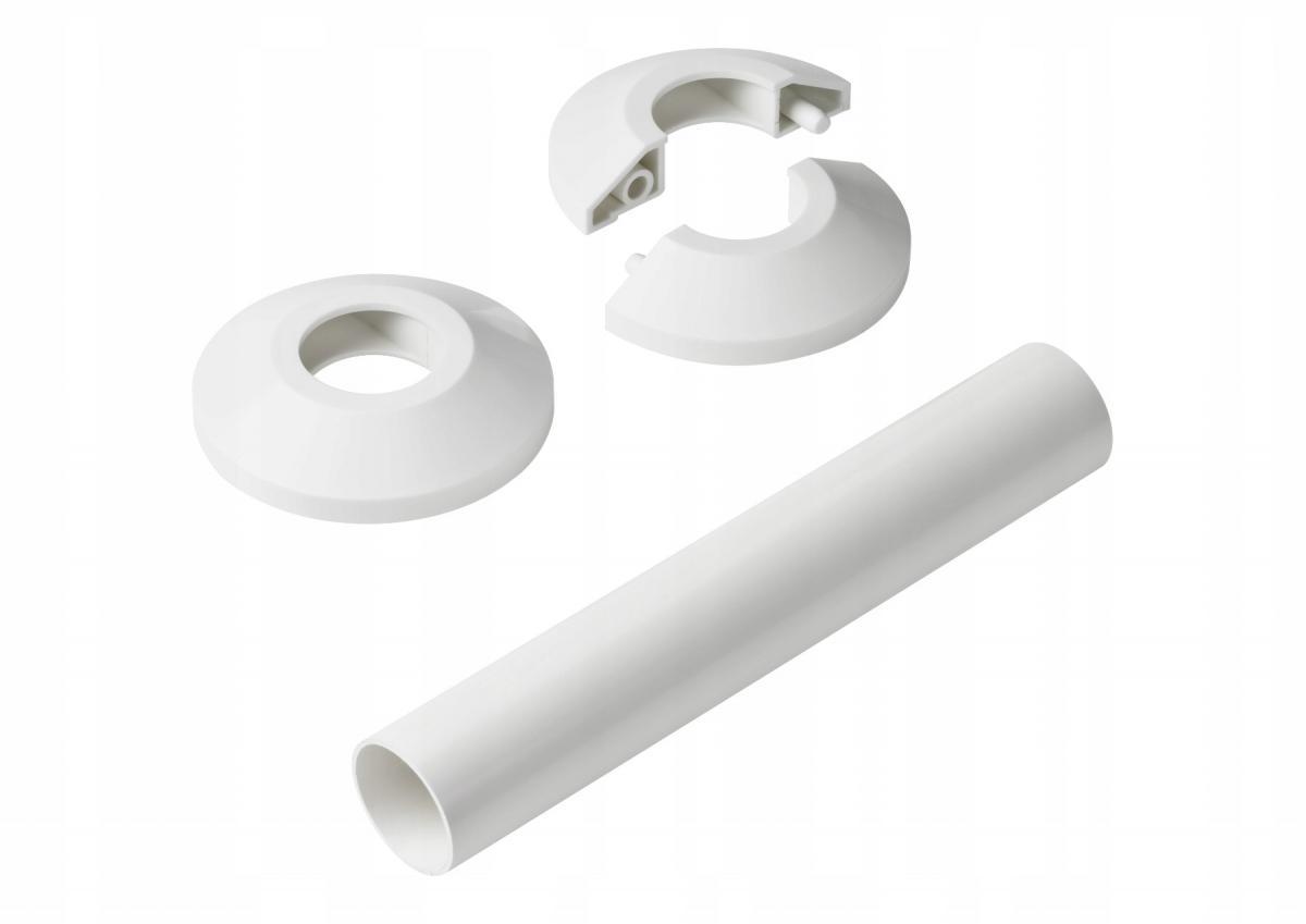 Rozetki i rurki maskujące do zaworów Danfoss X-tra Collection (chrom)