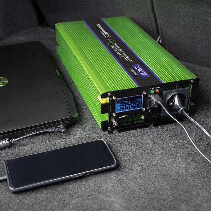 Przetwornica napięcia Monolith | ładowanie baterii | UPS | 1000W | 2000W |