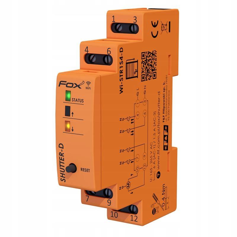 F&F Sterownik do rolet WI-FI na szynę DIN, 230 V WI-STR1S4-D