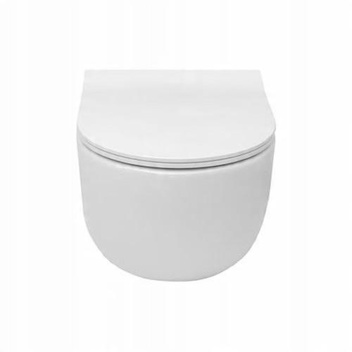 Miska wisząca MERIDIAN COMPACTO 48x36cm Rimless Deska wolnoopad. SLIM Biały