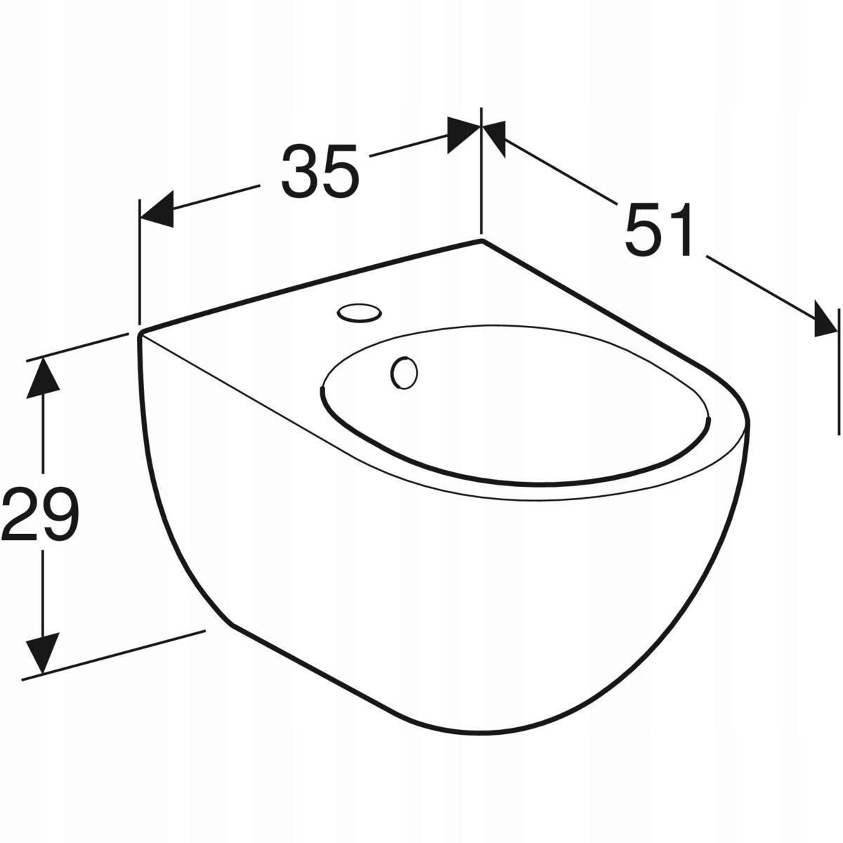 GEBERIT Bidet wiszący Acanto