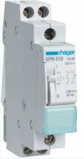 HAGER Wyłącznik bistabilny 230V, 1Z+1R/16A