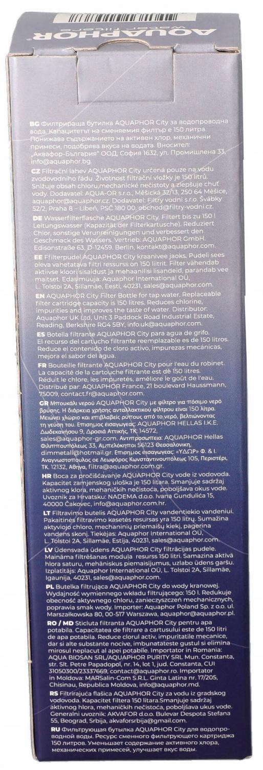 AQUAPHOR Butelka filtrująca City szara