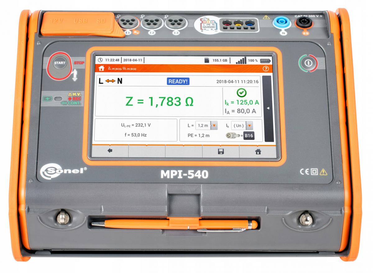 MPI-540 Miernik parametrów instalacji elektrycznej z Certyfikatem Kalibracj