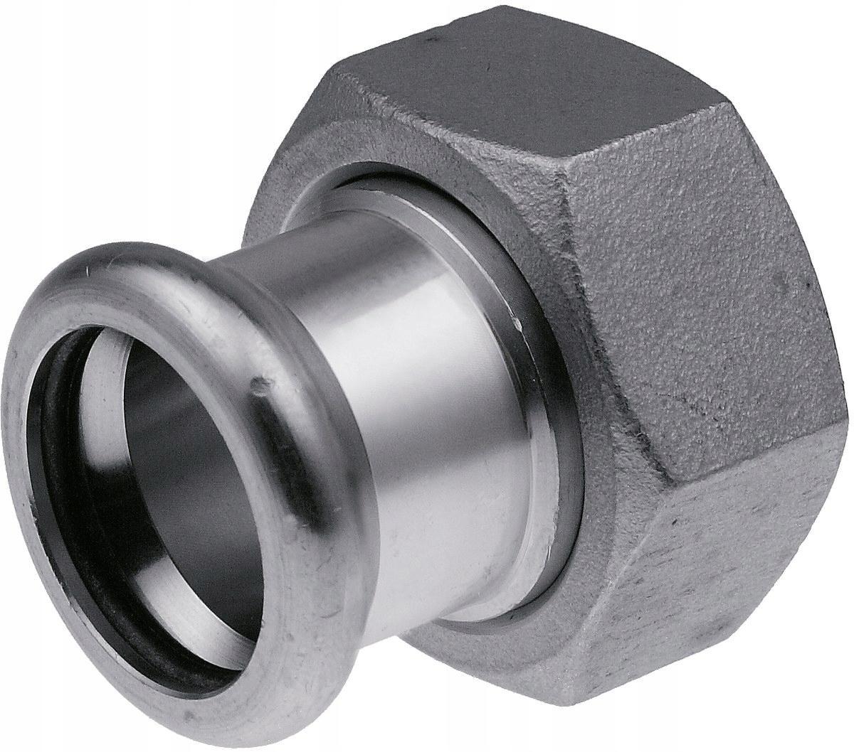 Półśrubunek z płaskim uszczelnieniem GW Inox - 22 G1