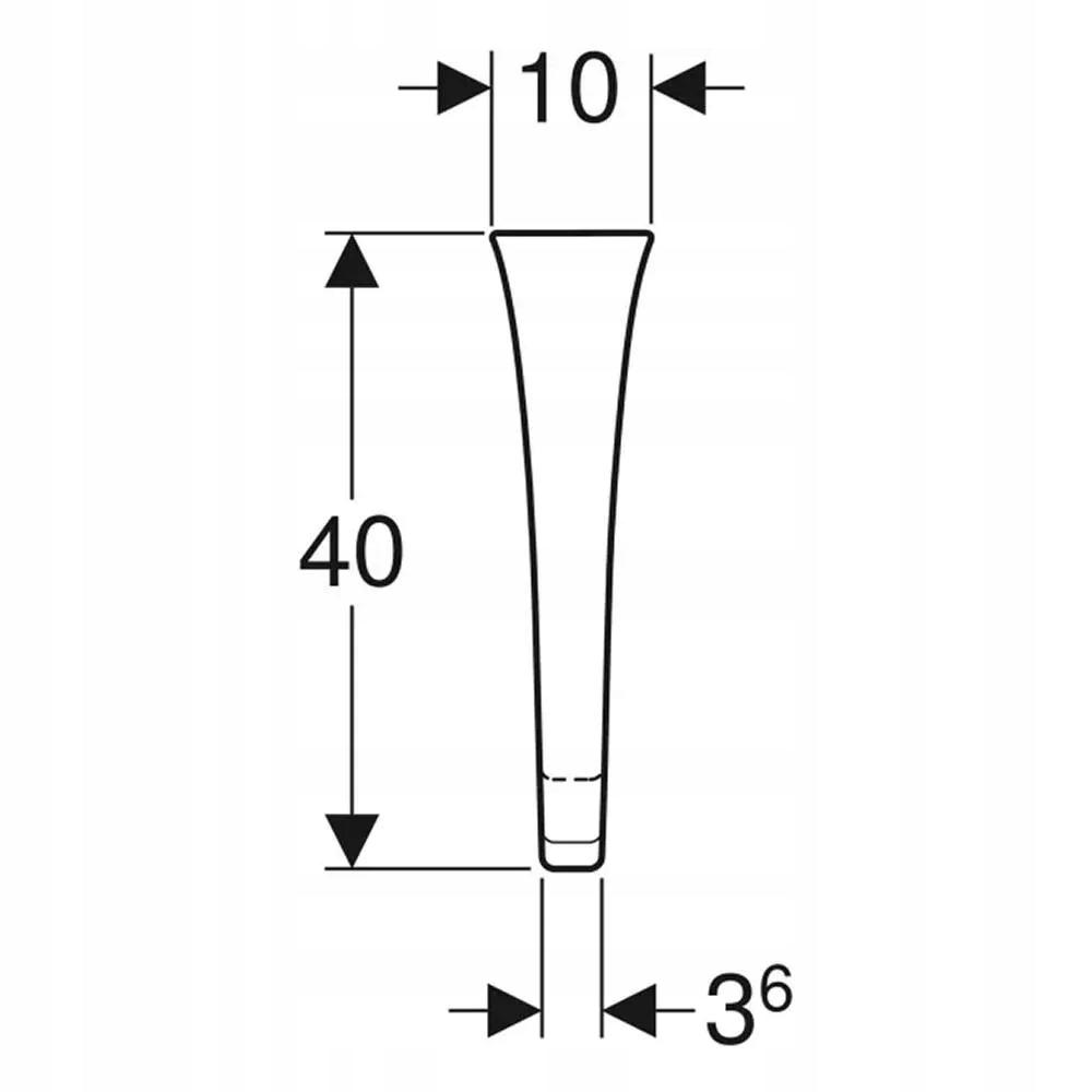GEBERIT Ścianka międzypisuarowa, L40 cm, B10 cm, H70 cm, biała
