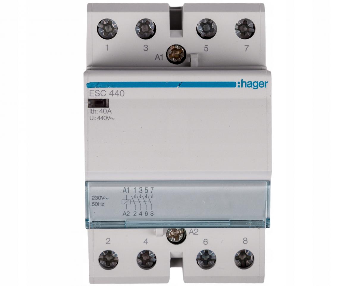 HAGER Stycznik 4NO 40A 230V AC