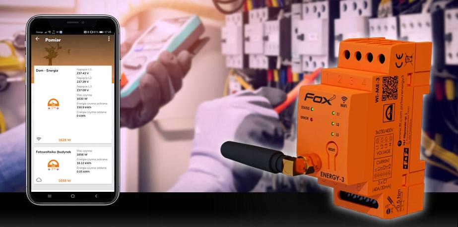 F&F 3-fazowy monitor zużycia energii wi-fi ENERGY 3 FOX F&F