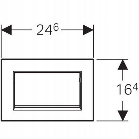 GEBERIT Przycisk spłukujący Sigma30 1M, przedni, biały-chrom bł.-biały